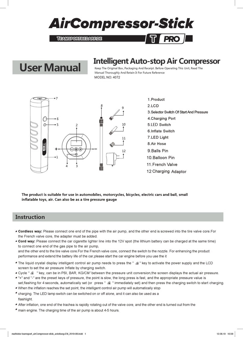 Teamsportbedarf.de AirCompressor-Stick T-PRO user manual
