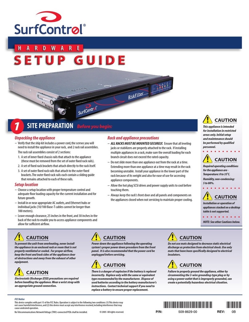 SurfControl 509-8629-00 Setup guide