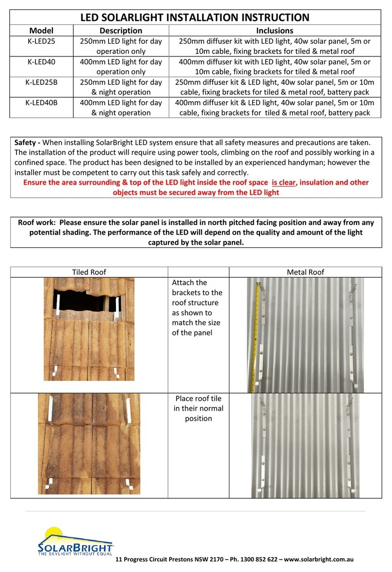 SolarBright K-LED25 Installation instruction