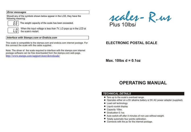 Scales-R Plus 10lbsi operating manual
