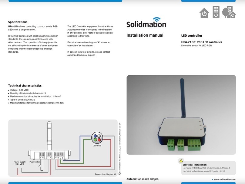 SOLIDMATION HPA-2160 installation manual
