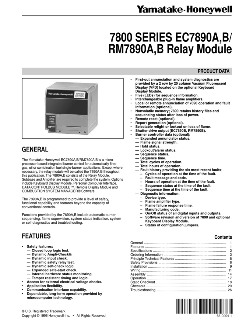 Yamatake-Honeywell 7800 Series manual