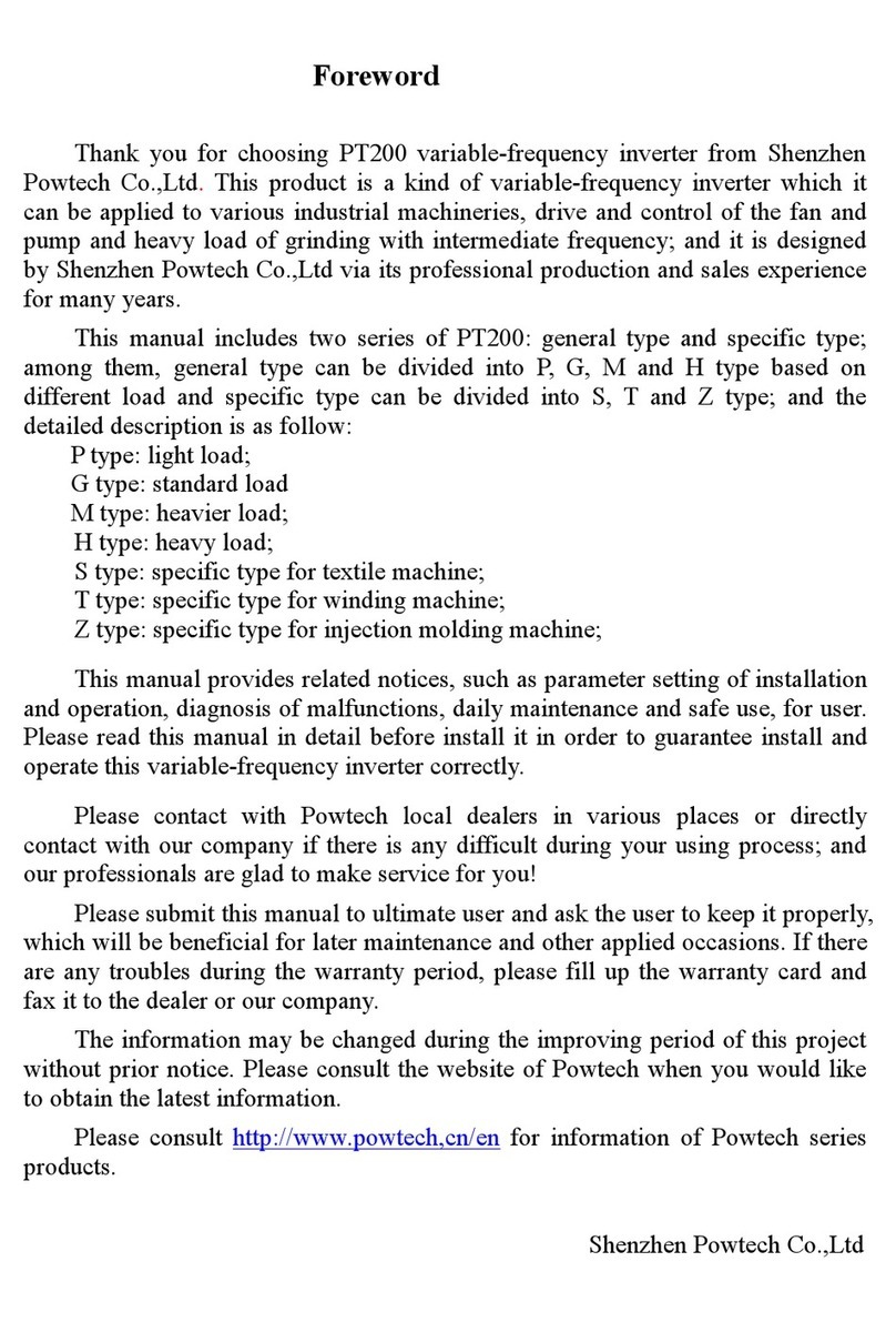 Shenzhen Powtech PT200 manual