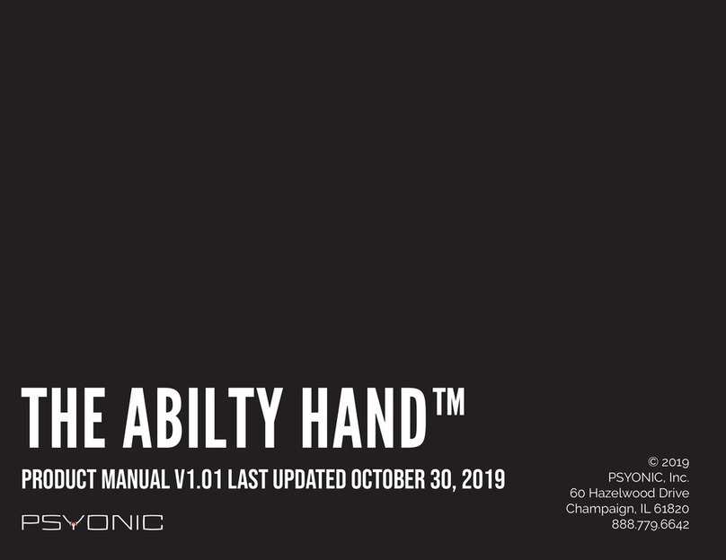 PSYONIC THE ABILITY HAND product manual PSYONIC THE ABILITY HAND product manual