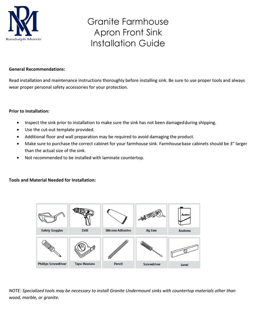 Randolph Morris Granite Farmhouse Apron Front Sink installation guide Randolph Morris Granite Farmhouse Apron Front Sink installation guide