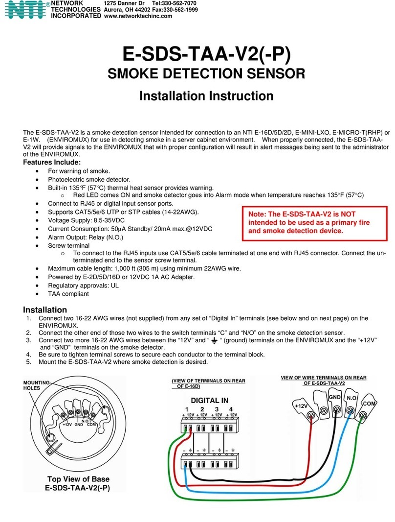 NTI E-SDS-TAA-V2 Installation instruction
