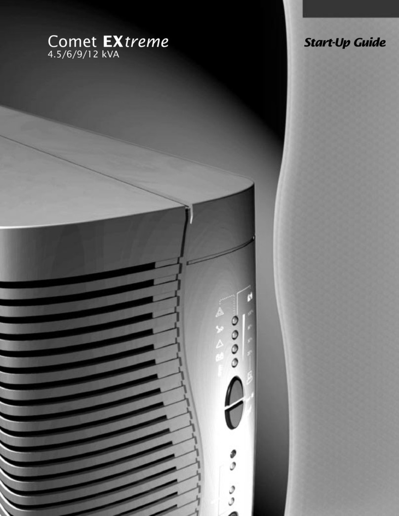 MGE UPS Systems Comet EXtreme Series Startup guide