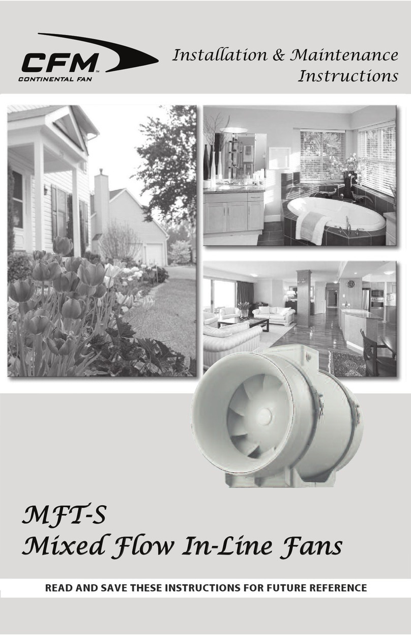 CFM MFT-S Series Installation and operating instructions CFM MFT-S Series Installation and operating instructions