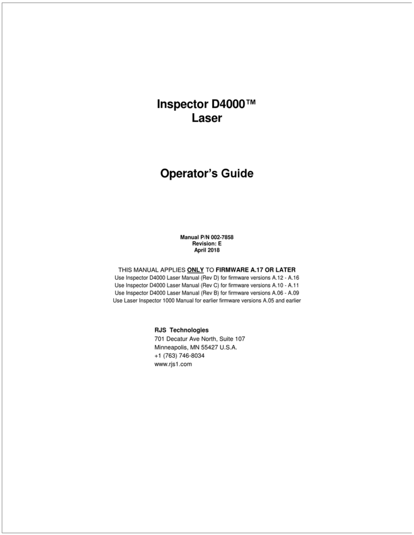 RJS Inspector D4000 Operator's guide