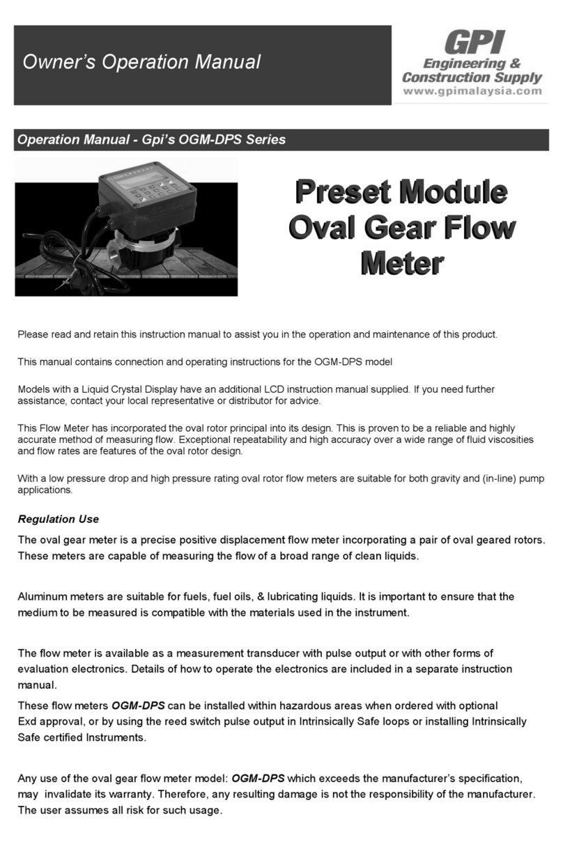 GPI OGM-DPS Series Instructions for use