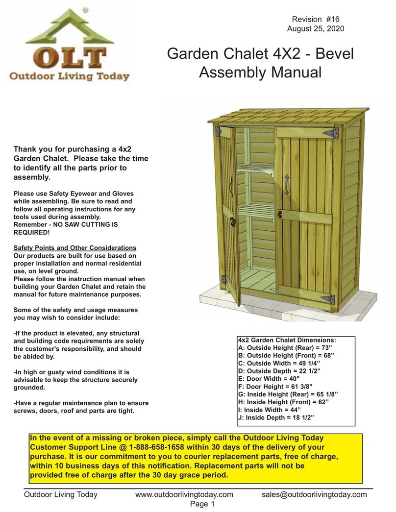 OLT Garden Chalet User manual
