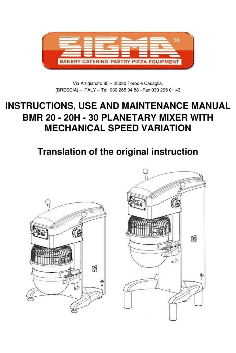 Sigma BMR 20 Instruction, use and maintenance manual
