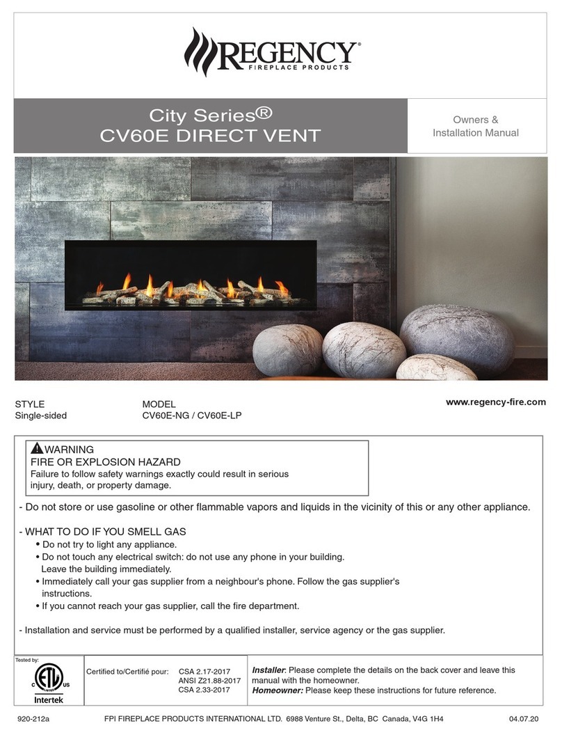 Regency City CV60E Series Quick start guide