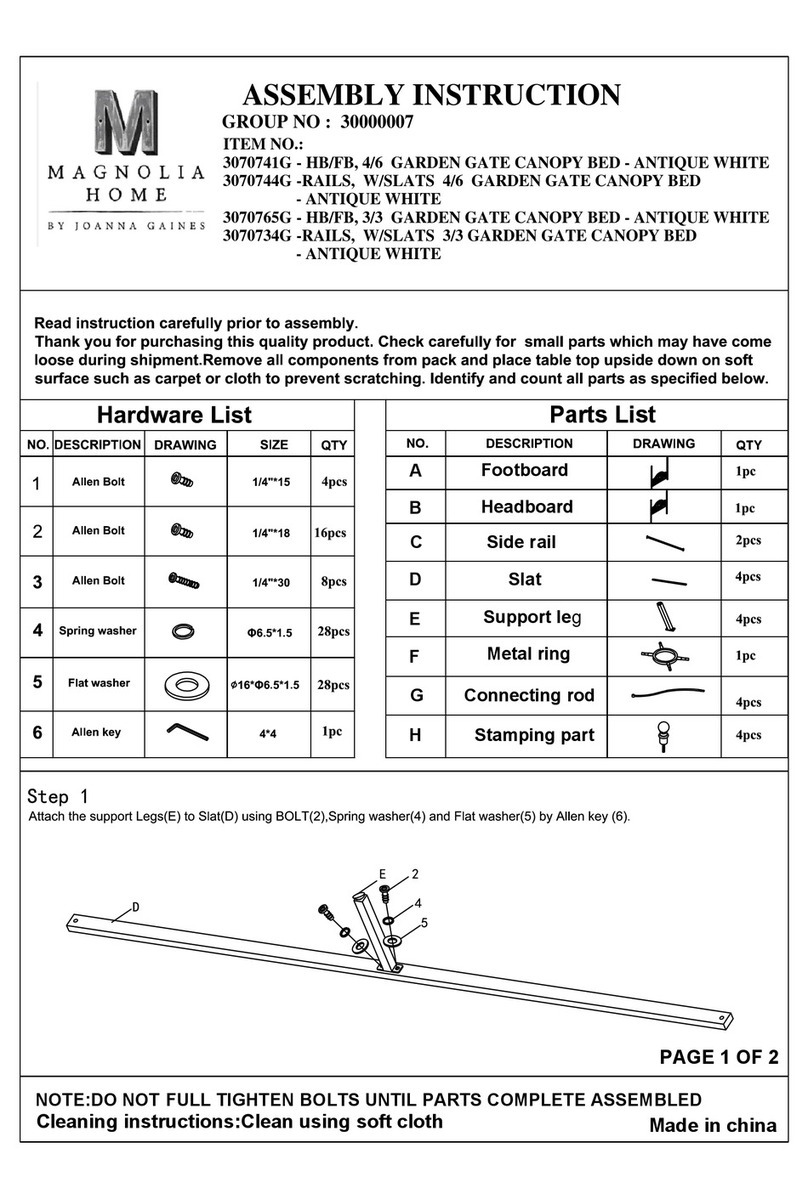 Magnolia Home 3070741G Assembly instruction Magnolia Home 3070741G Assembly instruction