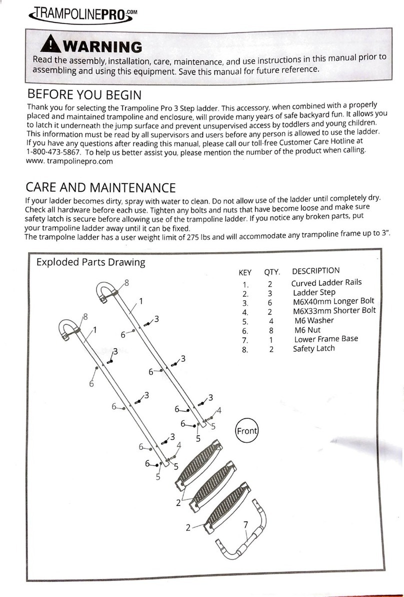 Trampoline pro 3 user manual