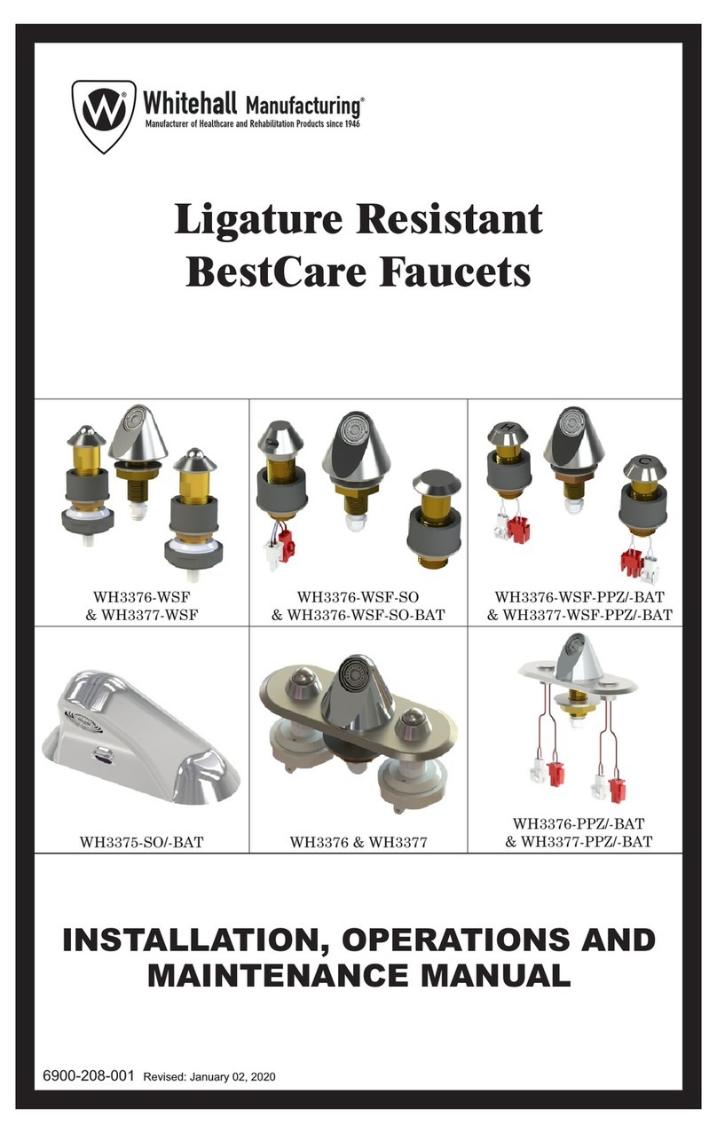 Whitehall BestCare WH3376-WSF Installation, operation and maintenance manual
