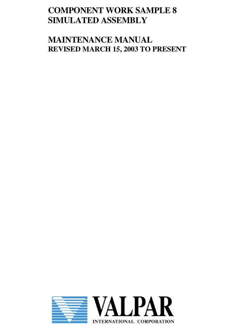 VALPAR VCWS08 Maintenance manual