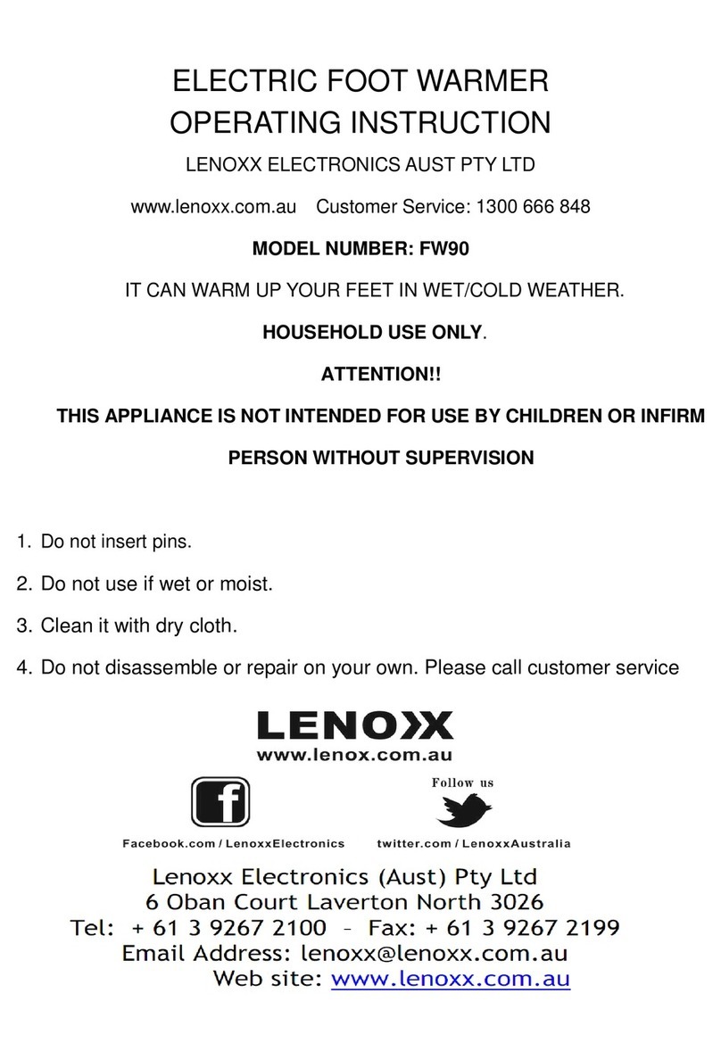 Lenoxx FW90 operating instructions