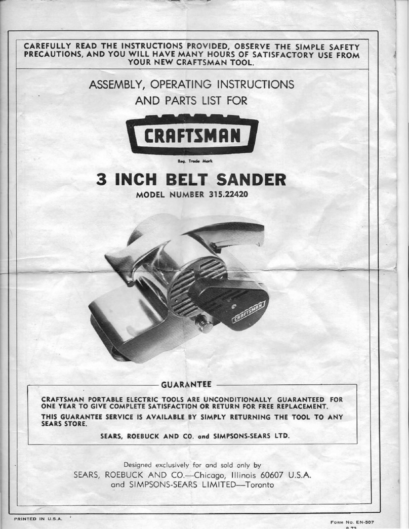 Craftsman 315.22420 Datasheet