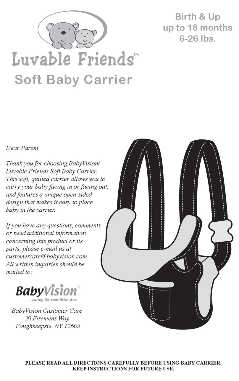 BabyVision Luvable Friends Soft Baby Carrier instructions