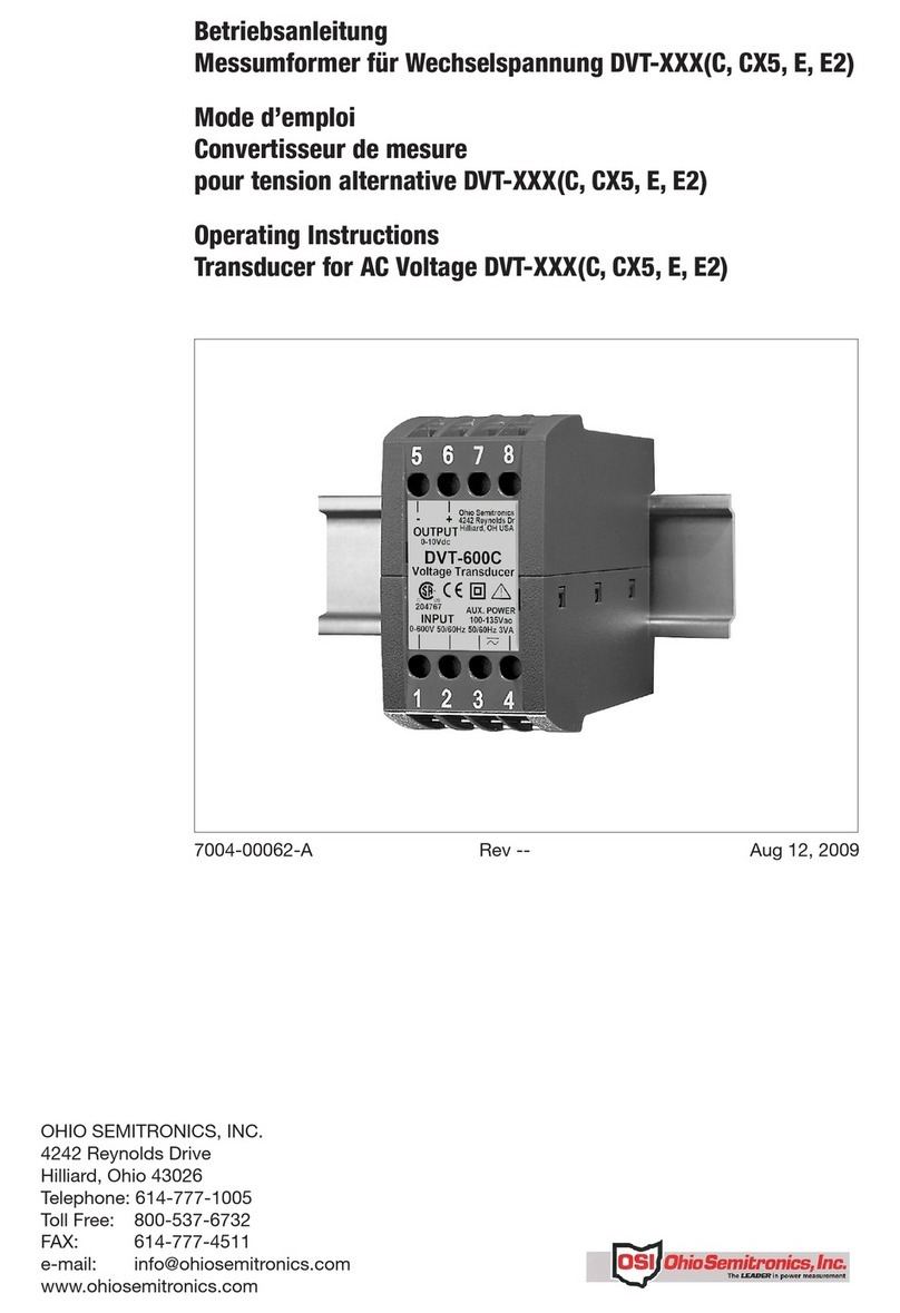 OHIO SEMITRONICS DVT Series operating instructions OHIO SEMITRONICS DVT Series operating instructions