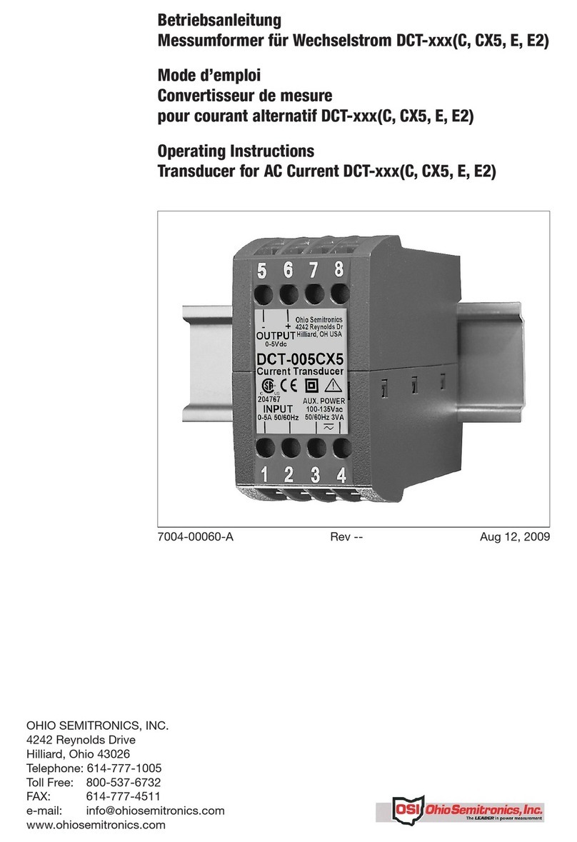 OHIO SEMITRONICS DCT Series operating instructions