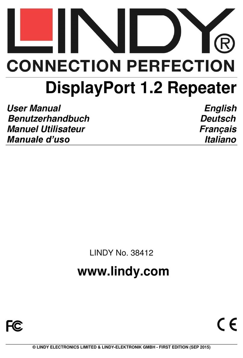 Lindy DisplayPort 1.2 Repeater user manual