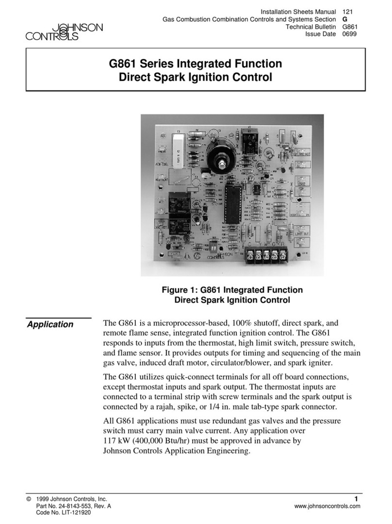 Johnson Controls G861 Series Service manual
