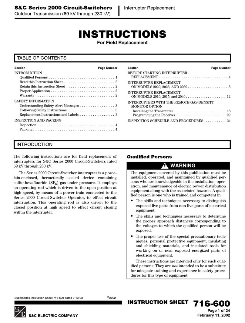 S&C 2000 series User manual