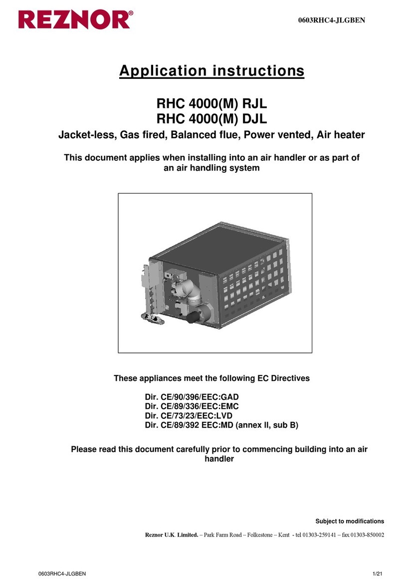 Reznor RHC 4000 RJL Series User guide