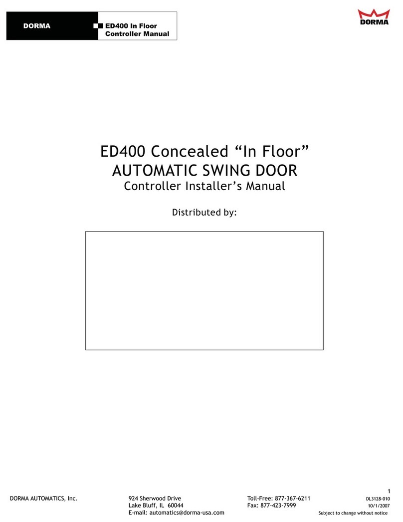 Dorma ED400 User guide