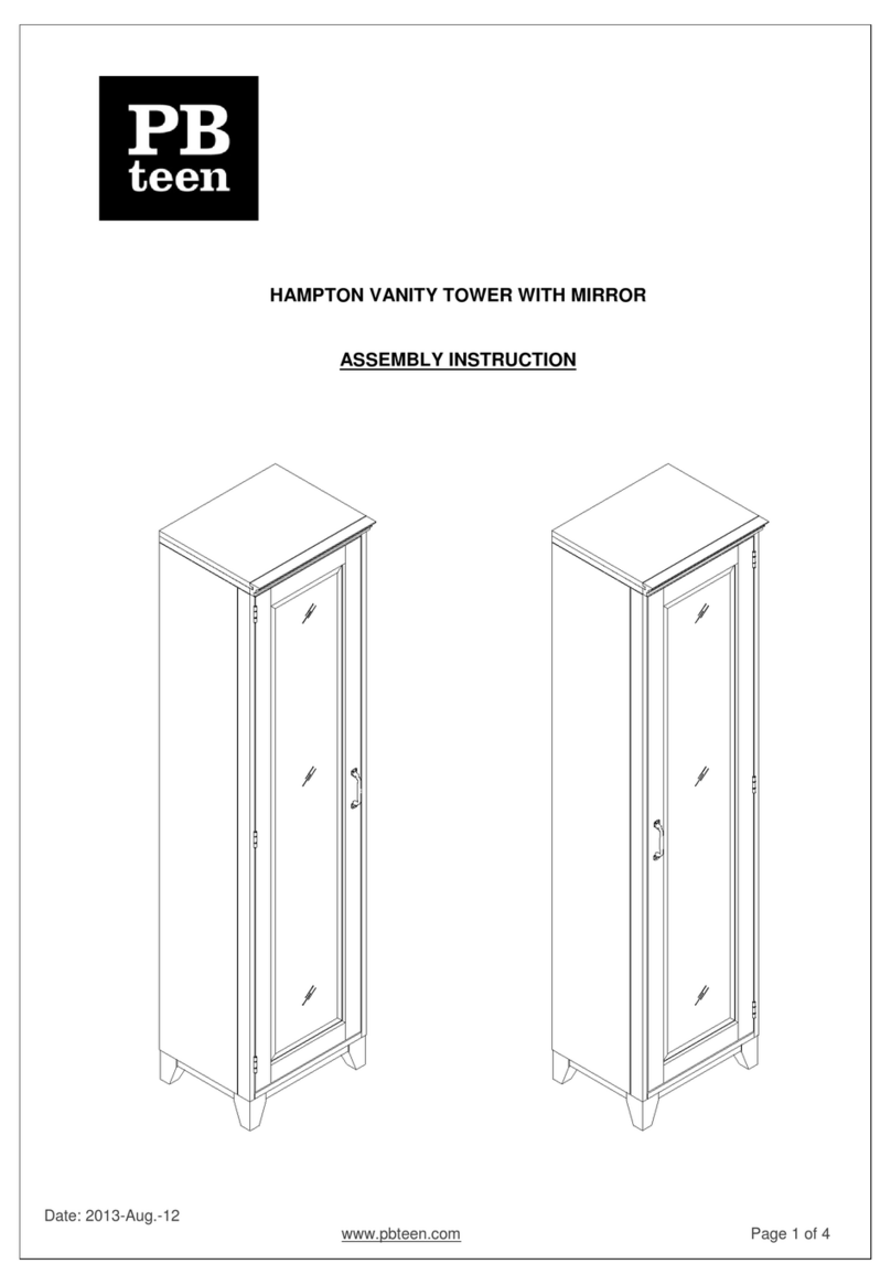 PB TEEN HAMPTON VANITY Assembly instructions