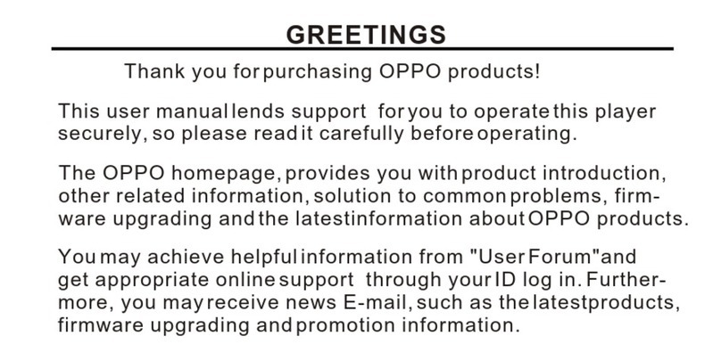 Oppo D19L User manual