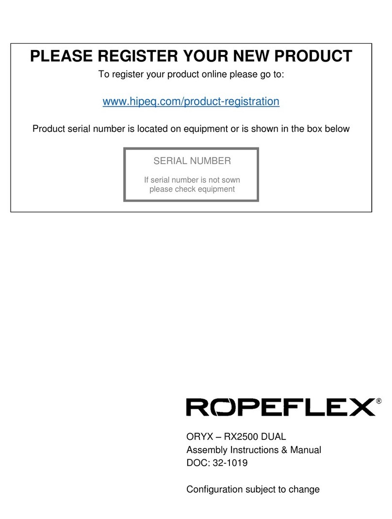 HIPEQ ROPEFLEX RX2500 DUAL Assembly & instruction manual