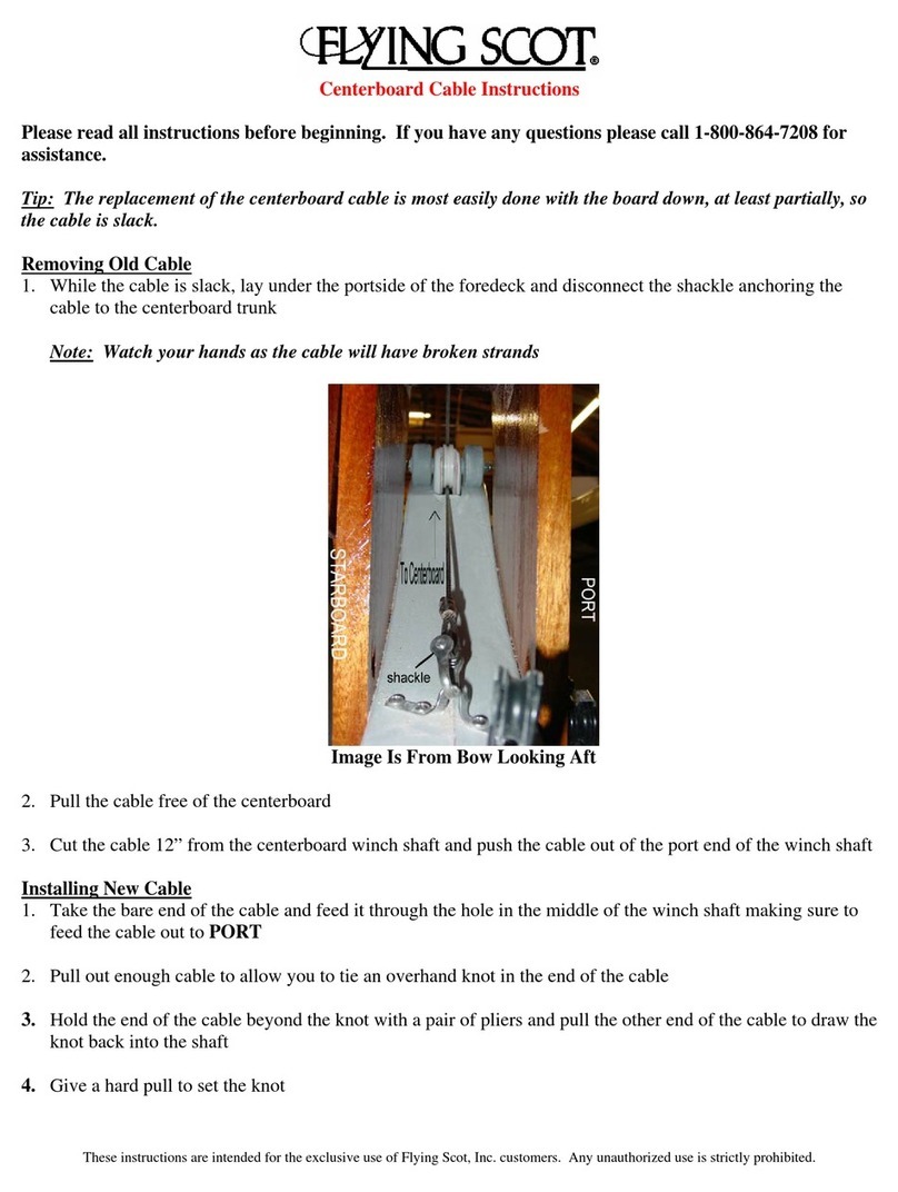 Flying Scot Centerboard Cable instructions