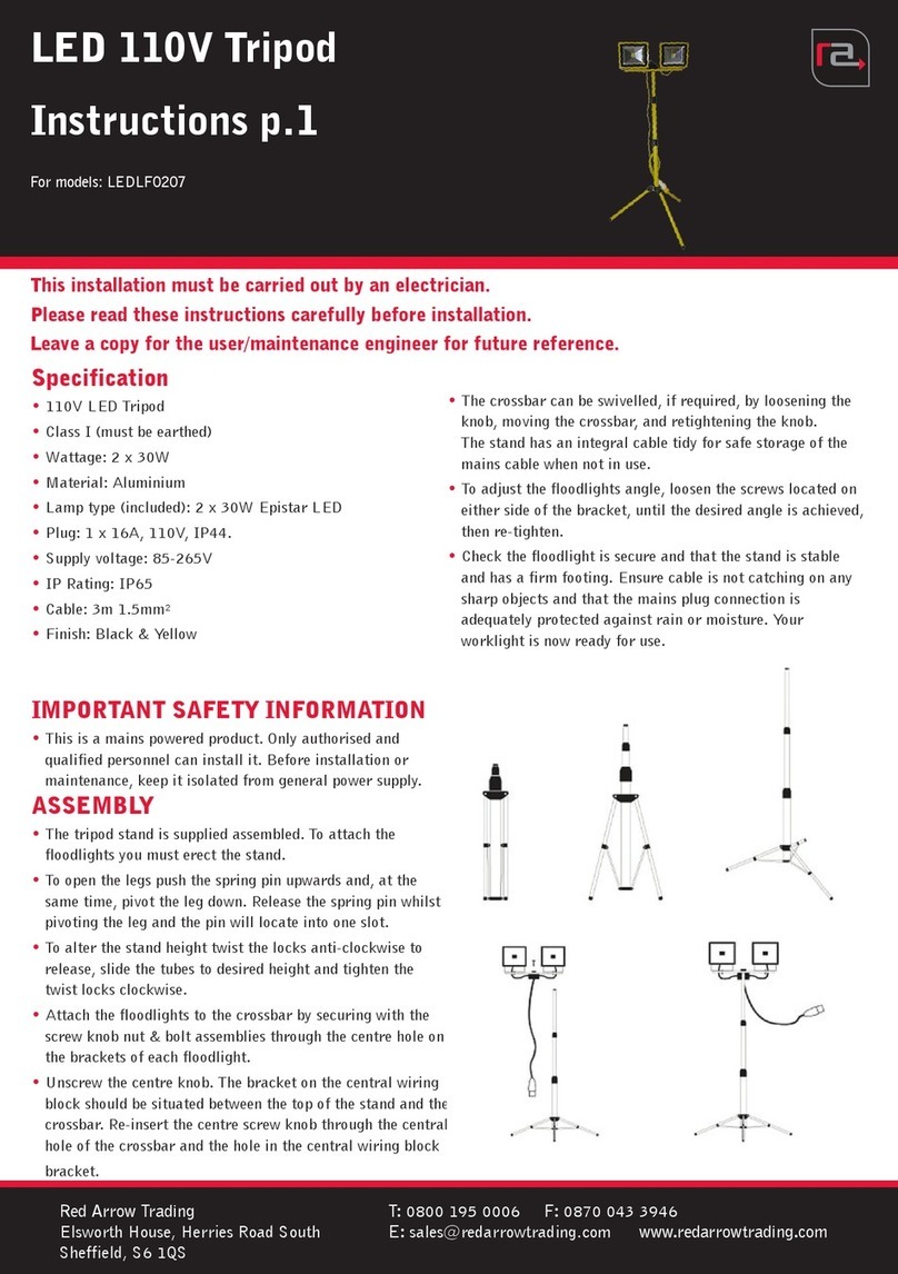 Red Arrow Trading LEDLF0207 instructions Red Arrow Trading LEDLF0207 instructions