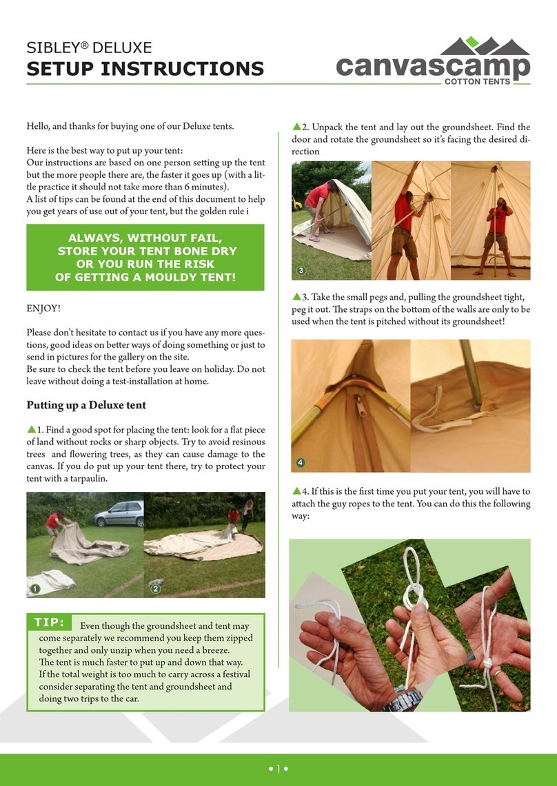 canvascamp SIBLEY DELUXE Setup instructions