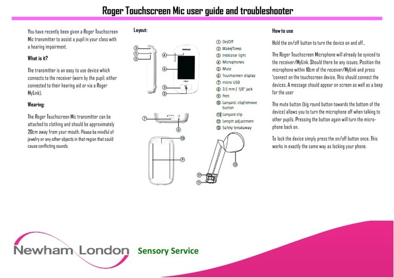 Newham London Roger Touchscreen Mic user guide and troubleshooter