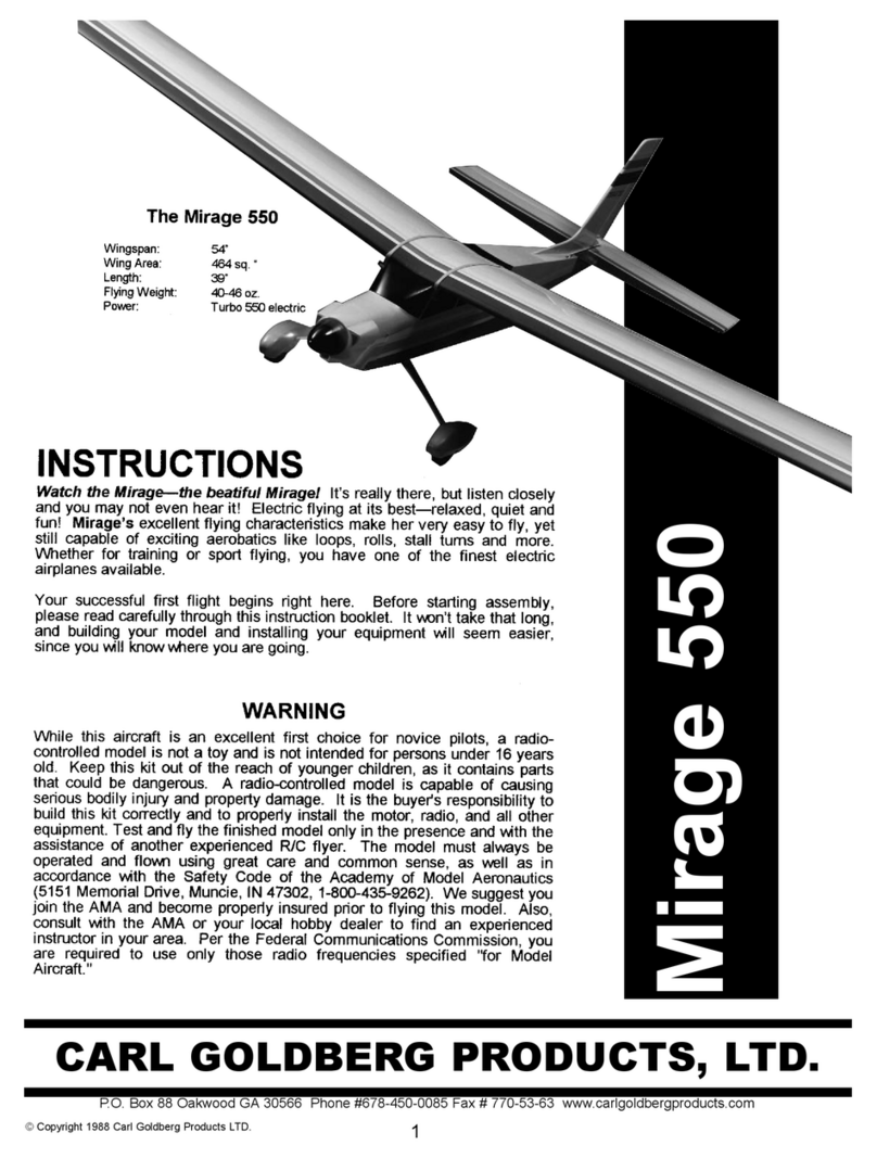Carl Goldberg Products Mirage 550 instructions