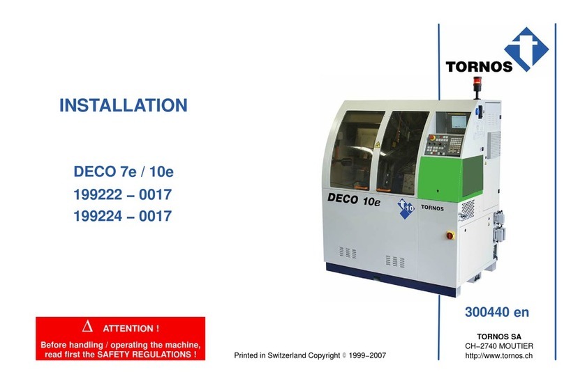 tornos DECO 7e User manual