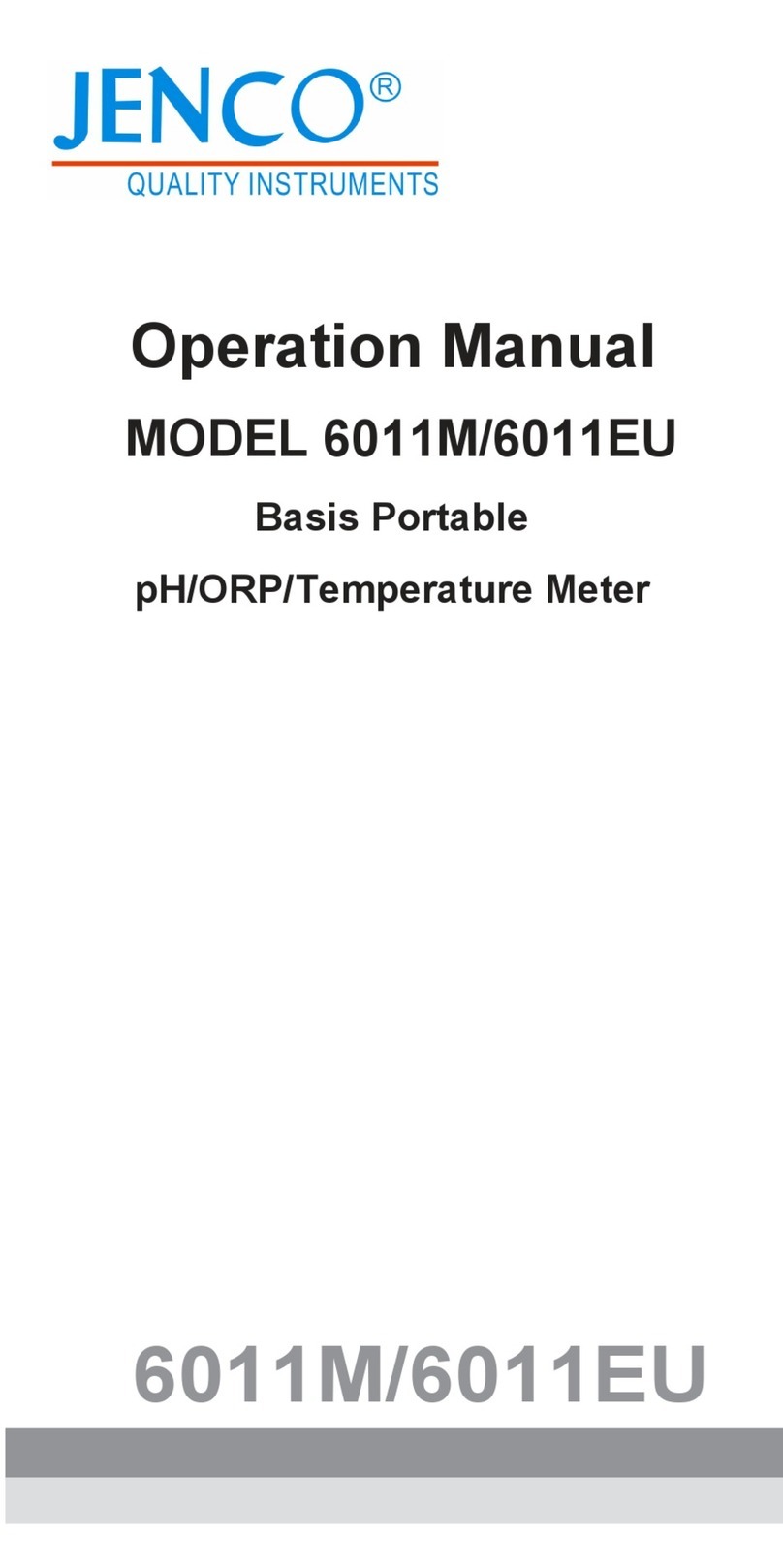 JENCO 6011M User manual