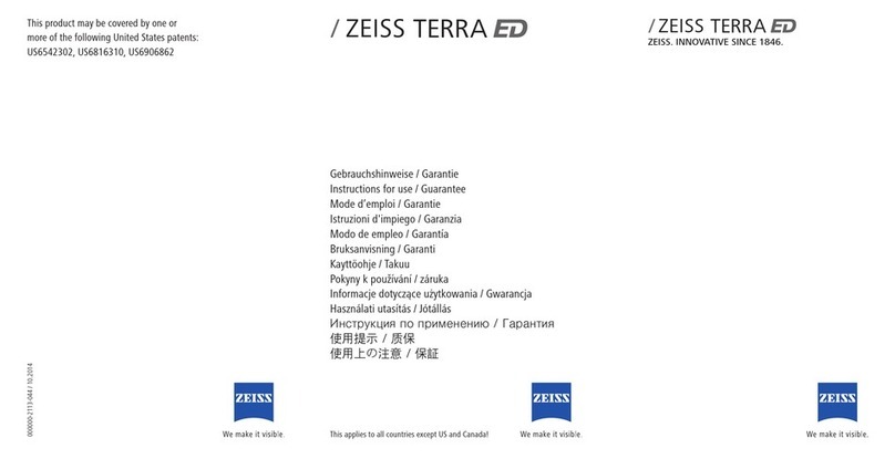 Zeiss TERRA ED 8 x 32 Instructions for use / Guarantee