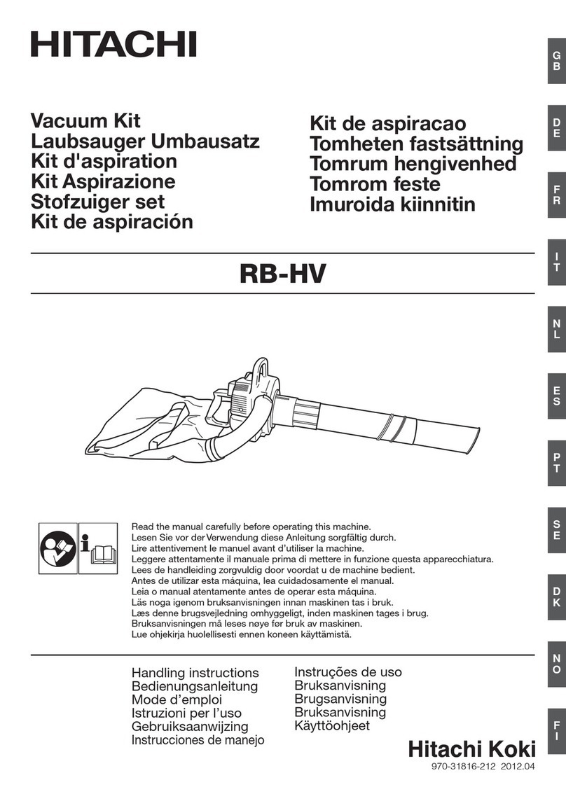 Hitachi RB-HV Handling instructions