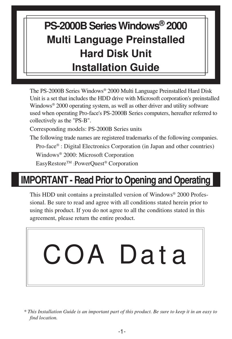Pro-face PSB-HD020 installation guide