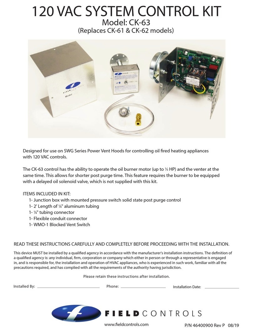 Field Controls CK-63 manual