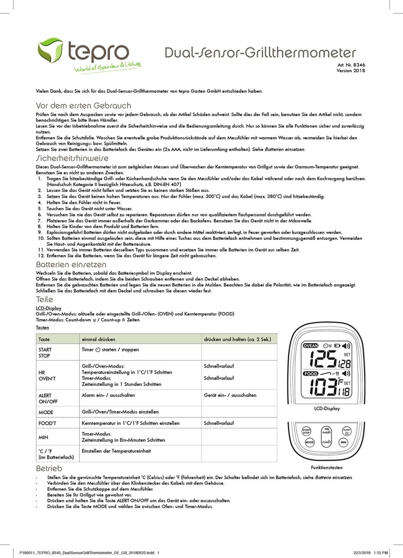 Tepro Garten 8346 quick start guide