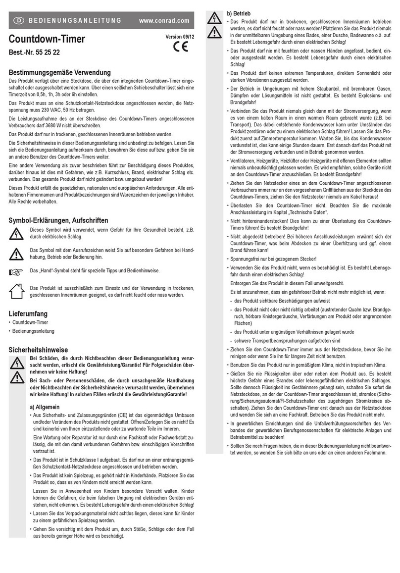 Conrad 55 25 22 User manual