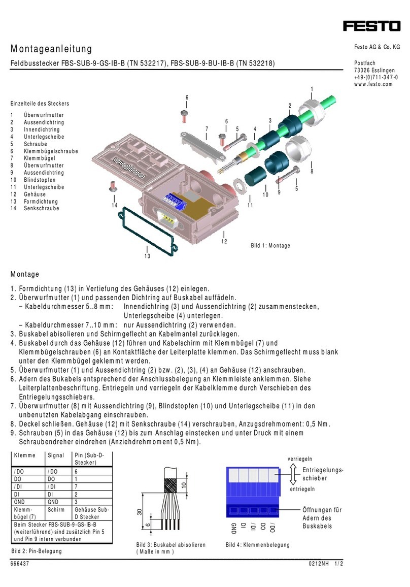 Festo FBS-SUB-9-GS-IB-B Assembly instructions