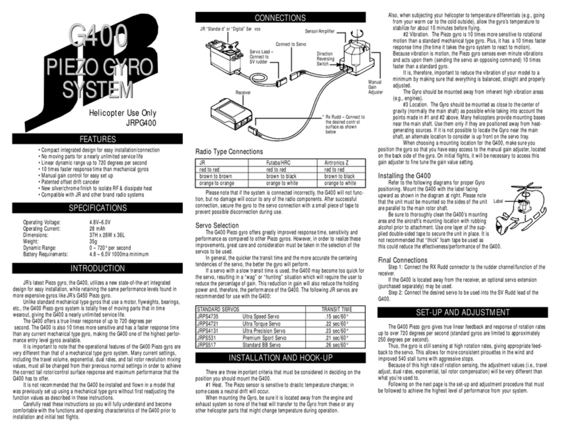 JR G400 User manual