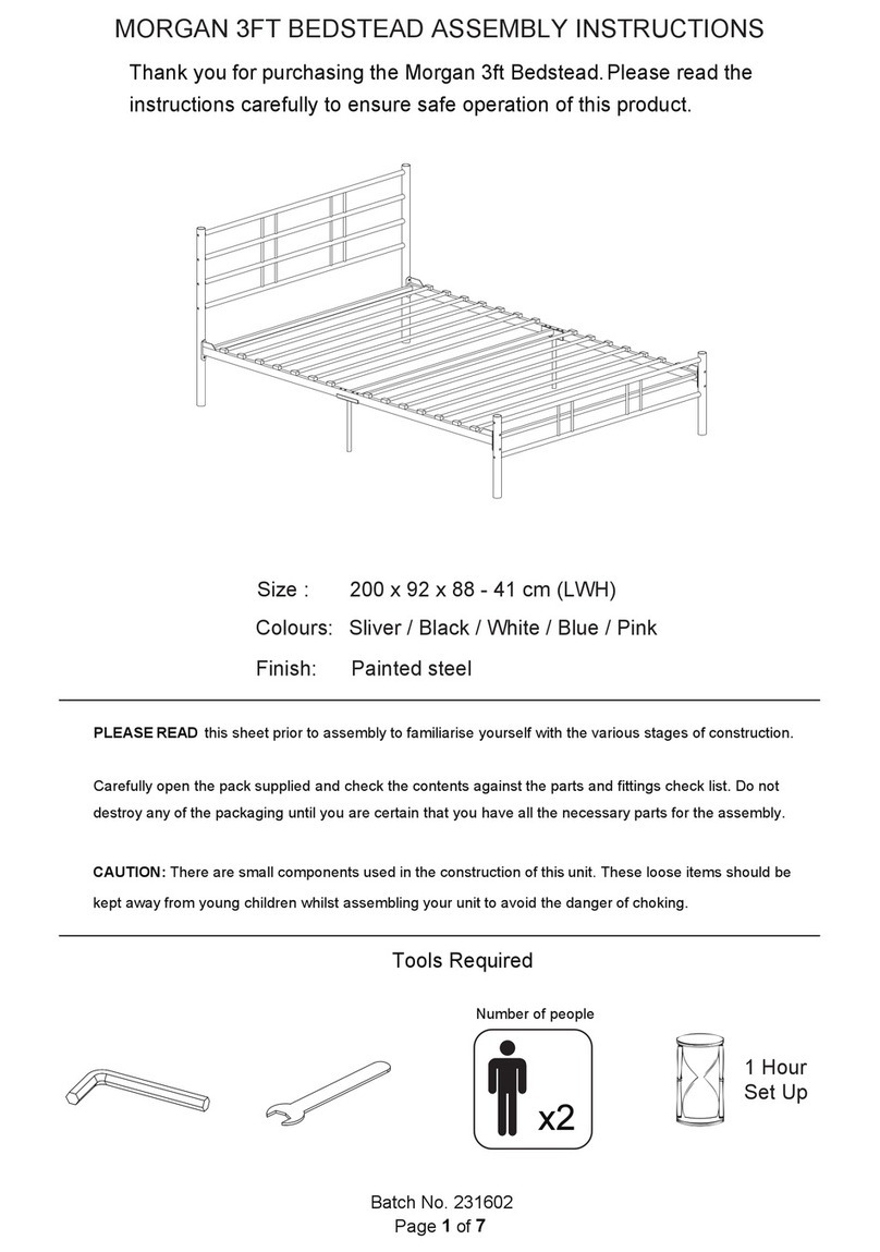 GFW MORGAN 3FT BEDSTEAD User manual